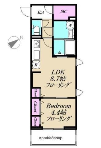 メゾンTSUKUI(1LDK/2階)の間取り写真