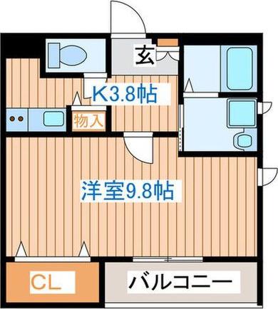 RECASA大手町(1K/3階)の間取り写真