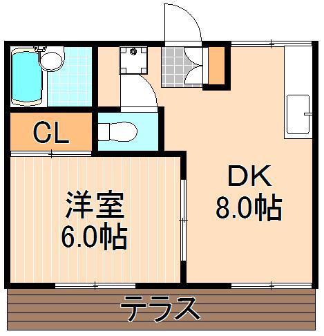 アリス梅田(1DK/1階)の間取り写真