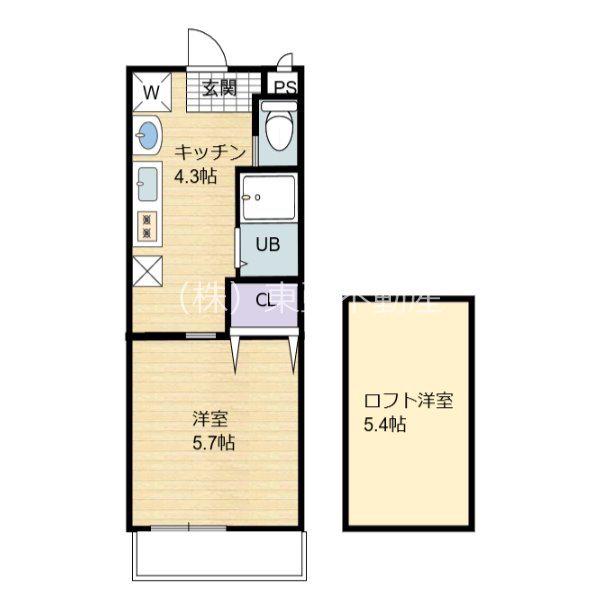 MODERN PALAZZO光の森(1K/2階)の間取り写真