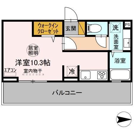 FORTUNEXI (ワンルーム/3階)の間取り写真