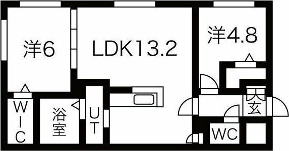 ララコム澄川(2LDK/1階)の間取り写真