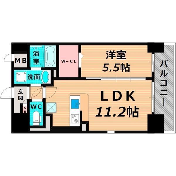 グランシャリオ関目(1LDK/3階)の間取り写真