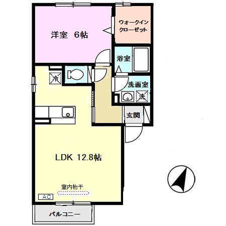 神戸3番館(1LDK/2階)の間取り写真
