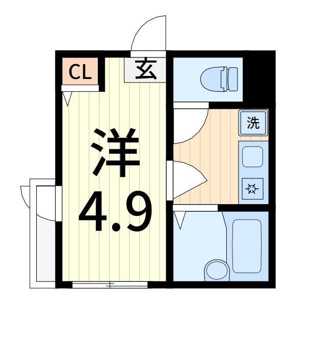 エイビィ五反野(ワンルーム/1階)の間取り写真