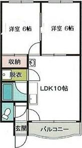 ハイムプロティア(2LDK/2階)の間取り写真