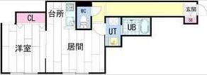 MS SQUARE(1LDK/1階)の間取り写真