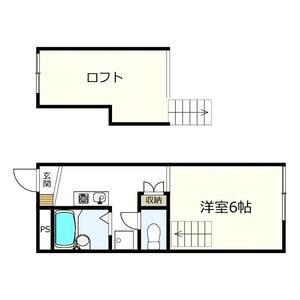 MIRAIE松降通(1K/1階)の間取り写真