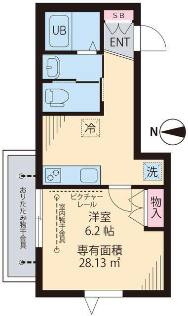 ART V(1K/3階)の間取り写真
