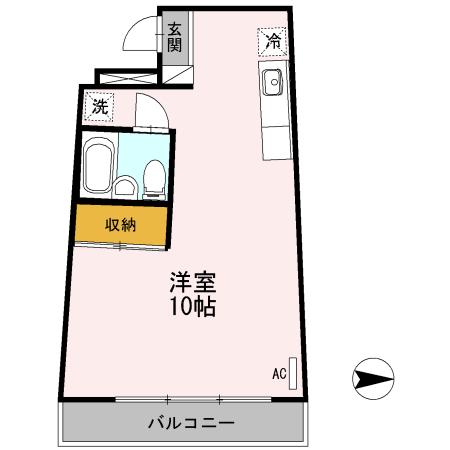 ネオコート久が原(ワンルーム/B1階)の間取り写真