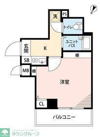 アイディ西小山(1K/2階)の間取り写真