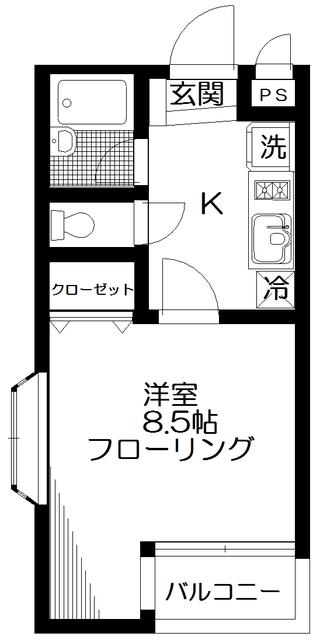 マンハイム南長崎(1K/2階)の間取り写真