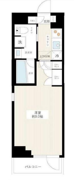 AXAS木場アジールコート (1K/3階)の間取り写真