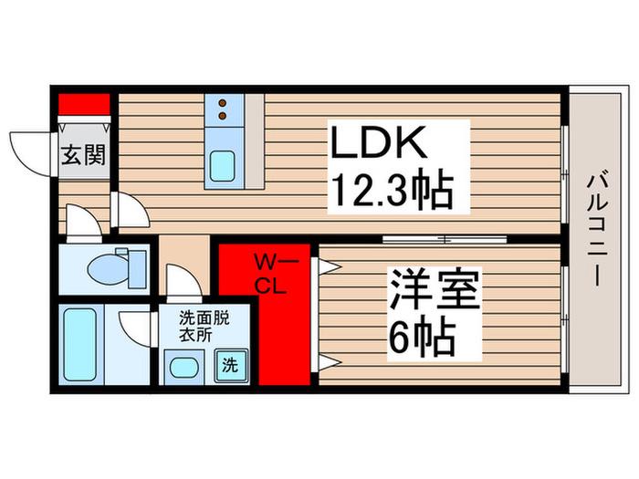 サニーヒルズ(1LDK/1階)の間取り写真