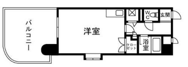 クレアトール百道(1K/9階)の間取り写真