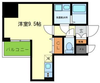 Y&RINO RESIDENCE(ワンルーム/8階)の間取り写真