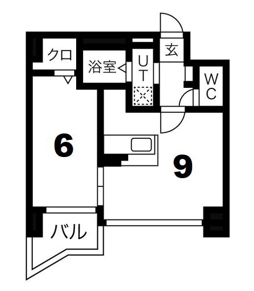 FEUILLESVERTESAJ(1LDK/7階)の間取り写真