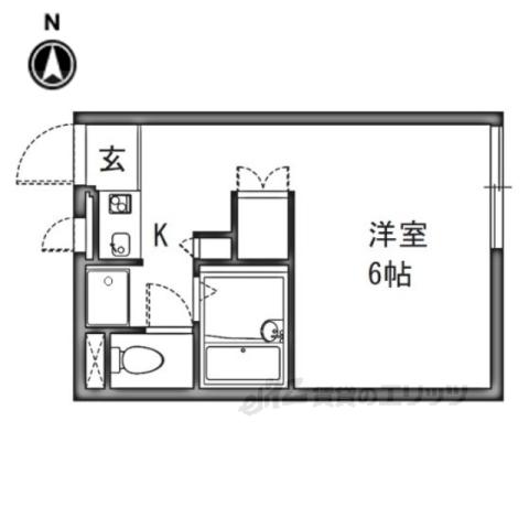 レオパレス友呂岐(1K/2階)の間取り写真