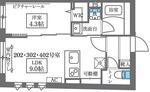 COCOCUBE大森西(1LDK/4階)の間取り写真