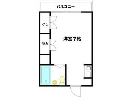 錦アトリオ(ワンルーム/3階)の間取り写真