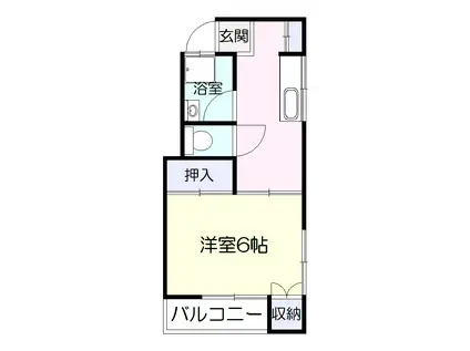 サンハイム(1K/2階)の間取り写真