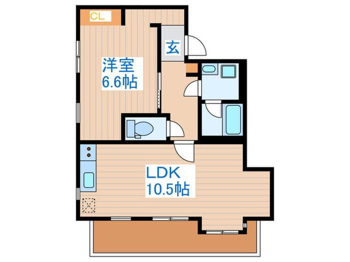 SILVERADO方南(1LDK/1階)の間取り写真