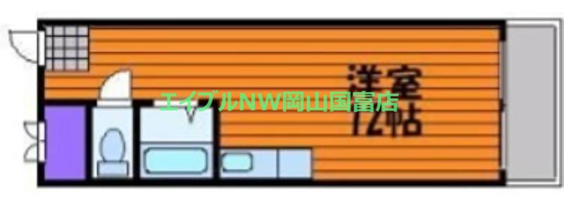 ふぁみーゆ旭川(ワンルーム/2階)の間取り写真