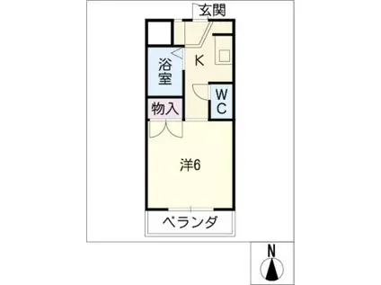 ブルームてんま(1K/3階)の間取り写真