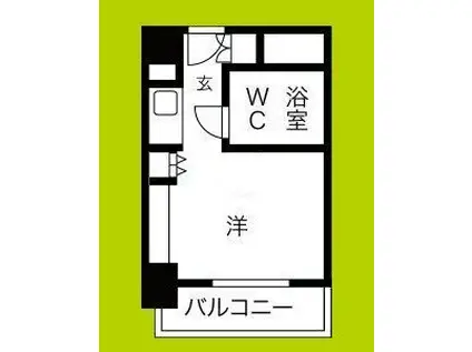 アーバンエース上本町パル(ワンルーム/3階)の間取り写真