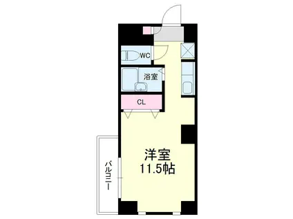 ESPOIR板屋(ワンルーム/5階)の間取り写真