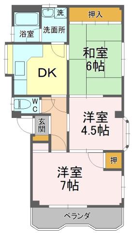 VILLETTA(3K/3階)の間取り写真