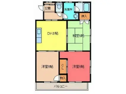 光洋マンション(3DK/2階)の間取り写真