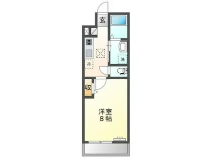 オリーブガーデン(1K/2階)の間取り写真