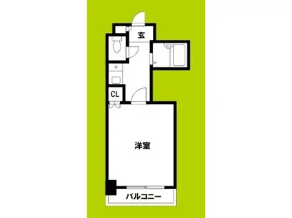 ウエルネス上本町(1K/4階)の間取り写真