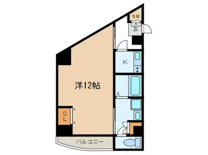 グランメール稲葉町(1K/5階)の間取り写真