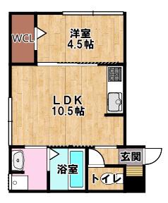 ランマンスクエア(1LDK/1階)の間取り写真