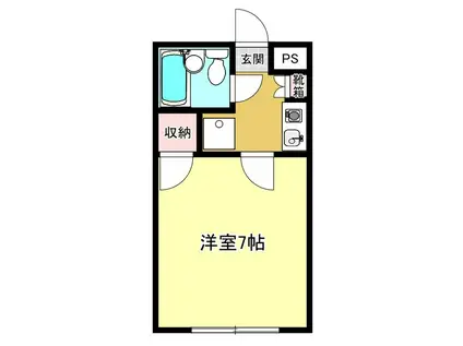 シーハイツ(1K/1階)の間取り写真