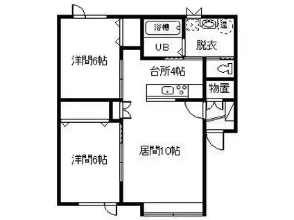アルト26(2LDK/1階)の間取り写真