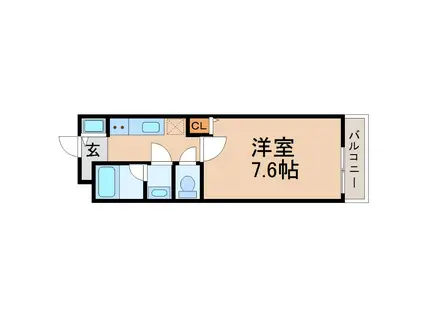 シェリール武庫之荘(1K/2階)の間取り写真