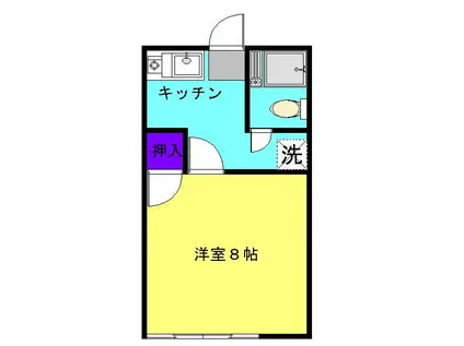 コーポラス大門(1K/2階)の間取り写真