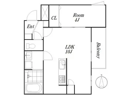 SAKURA MENSHIN(1LDK/3階)の間取り写真
