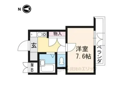 WINDY(1K/1階)の間取り写真