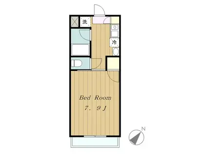 ハイツFK相模大野(1K/4階)の間取り写真