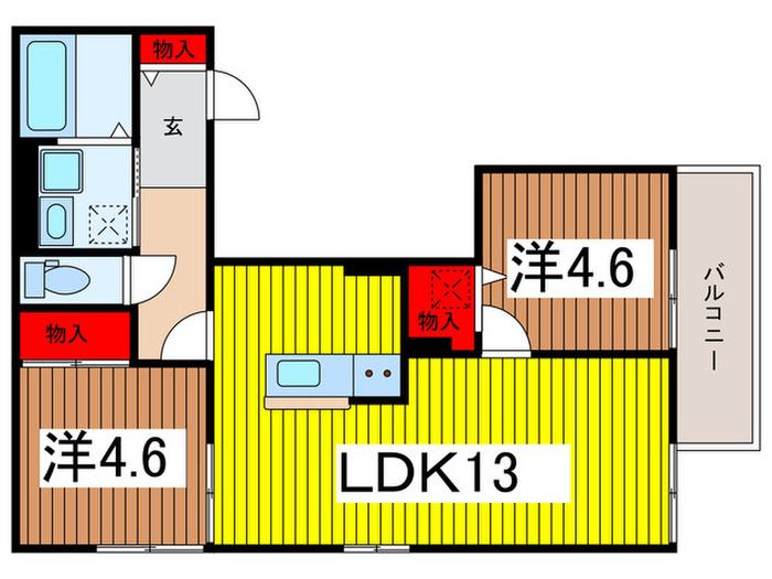 ALVA(2LDK/2階)の間取り写真