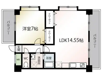 BIT.HUB(1LDK/4階)の間取り写真