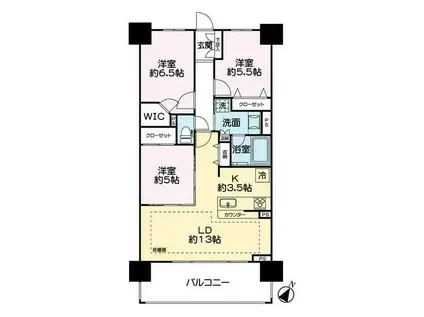 レーベン長岡寺島町VERTALIER(3LDK/11階)の間取り写真
