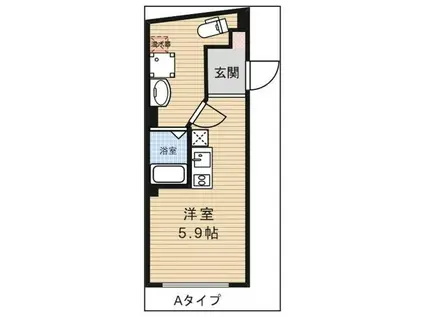 すすむテラス金町 A(ワンルーム/1階)の間取り写真