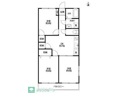 キャッスル希望(3DK/4階)の間取り写真