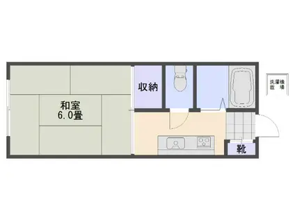 豊玉南3丁目アパート(1K/2階)の間取り写真