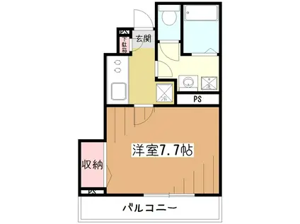 リブリ・コンフォート萩山(1K/1階)の間取り写真